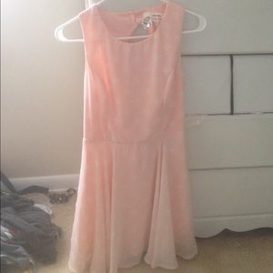 Cute pink and white polka dot mini dress