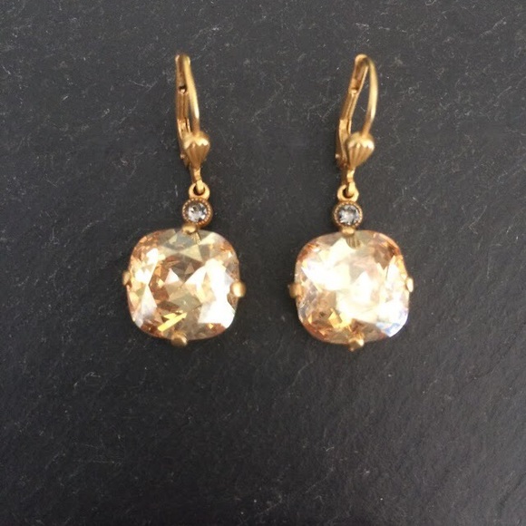 Catherine Popesco Swarovski Gold Plated Earrings