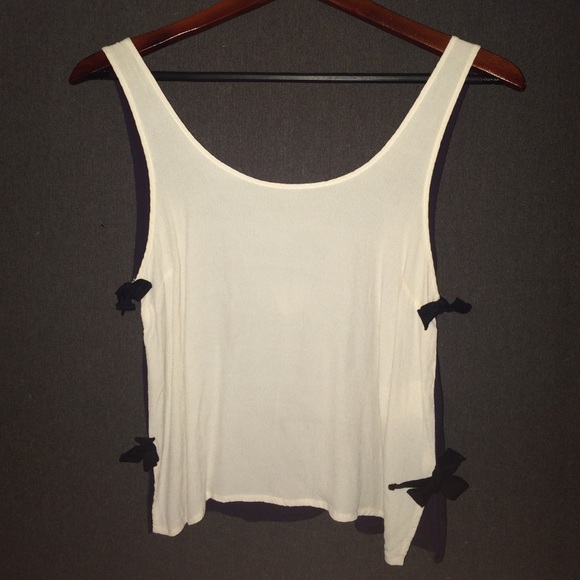 White front, navy blue back tank - Picture 1 of 2