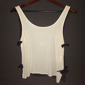 White front, navy blue back tank