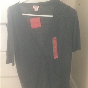 Grey cheesecloth cardigan