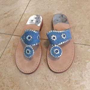 Denim and Silver Jack Rogers