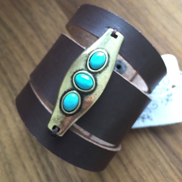 Free People Monza leather cuff, NWT - Picture 2 of 4