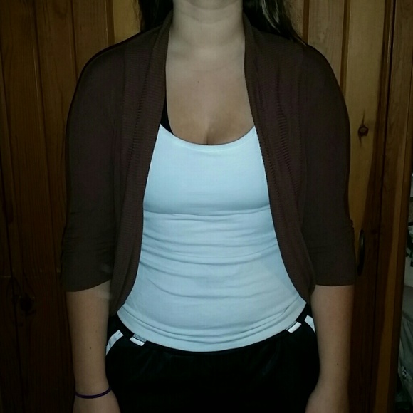 Brown cardigan