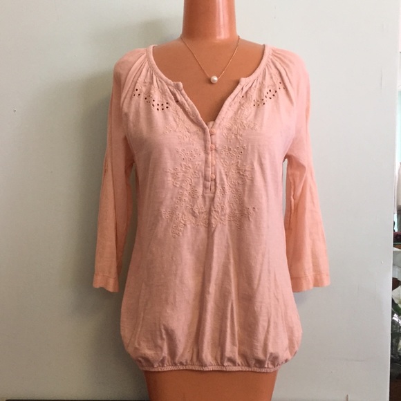 Sonoma Pink Blouse with floral design