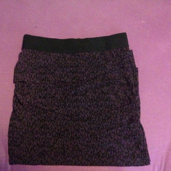 Purple and black pencil skirt