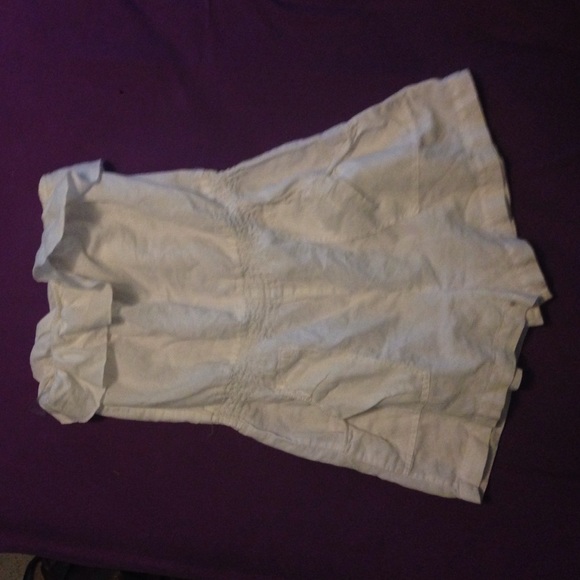 White strapless romper