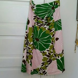 J Crew strapless floral dress