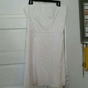 White house black market strapless dress