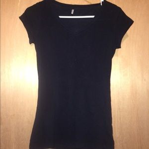Black V-neck