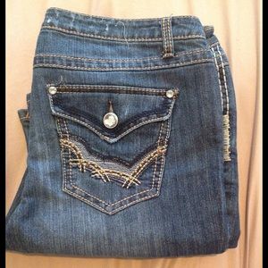 WOMEN's Denim flare leg jeans
