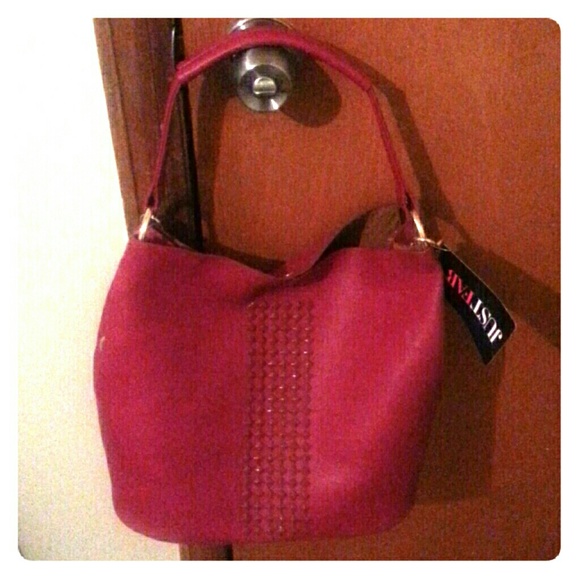 Justfab burgundy Ornate bag