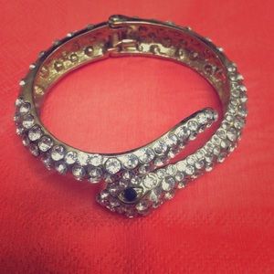 HOTHOTHOT rhinestone encrusted snake wrap bracelet