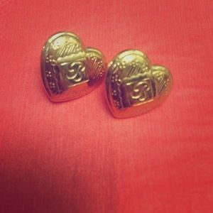 BRIGHTON! Gold heart earrings