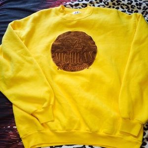 Michigan vintage wolverine crew neck
