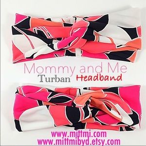 Mommy and me turban headband set
