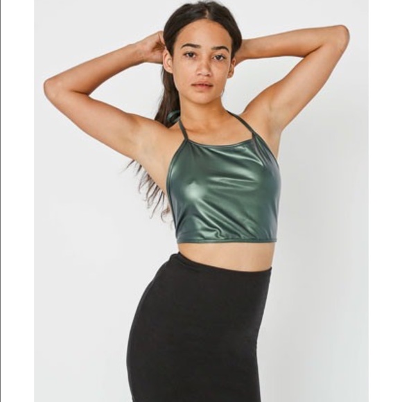 Shiny halter top