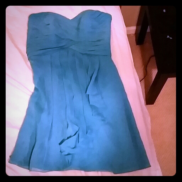 Strapless bridesmaids dress