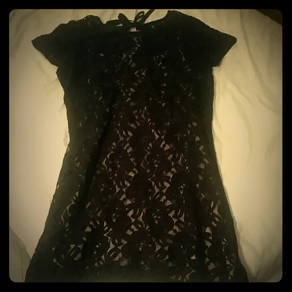 Black lace dress
