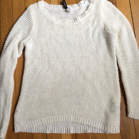 H&M White Knit Sweater