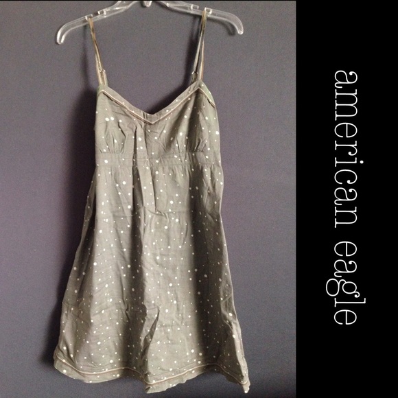 Olive and White Spot Sun Dress