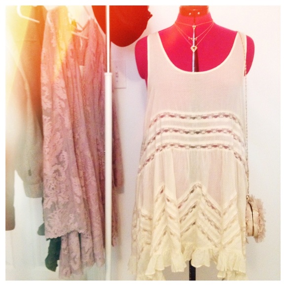 Free People Voile and Lace Trapeze Slip