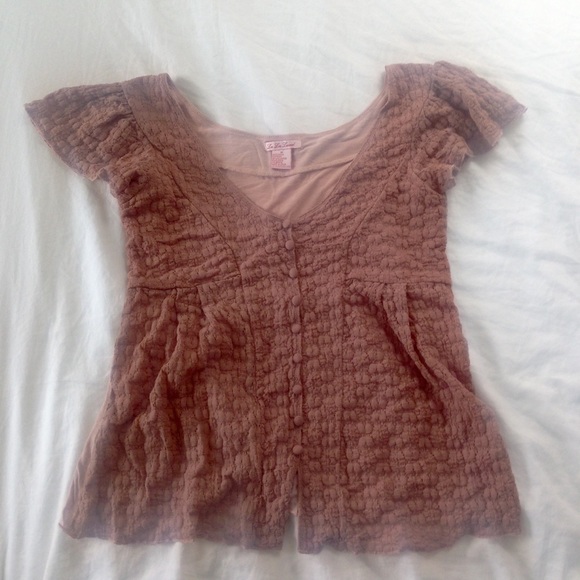 Pink Anthropologie Top