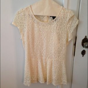 Lace Peplum Shirt