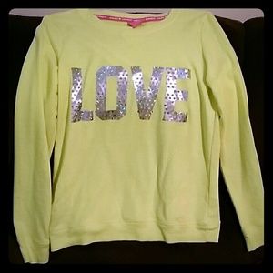 Long sleeve neon love sweater