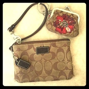 Coach Wristlet with matching coin purse