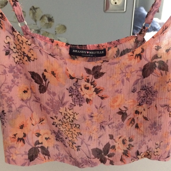 Brandy Melville Floral Crop Tank
