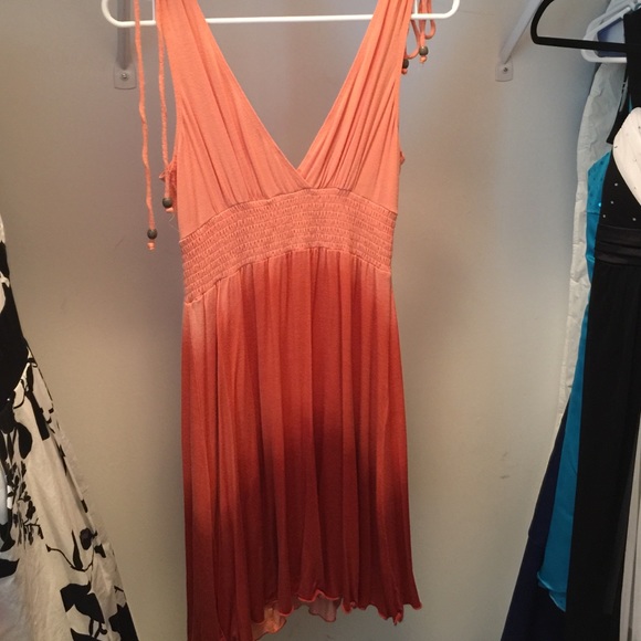 Boho style orange sundress