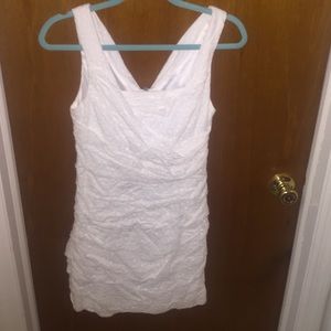 Express white eyelet lace dress