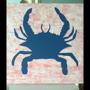 Preppy crab canvas