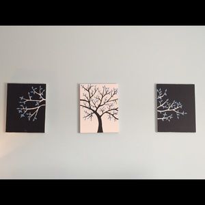3 tree branch canvas