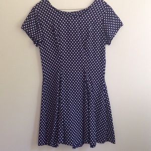 Vintage Gap Navy and White Polka Dot Dress