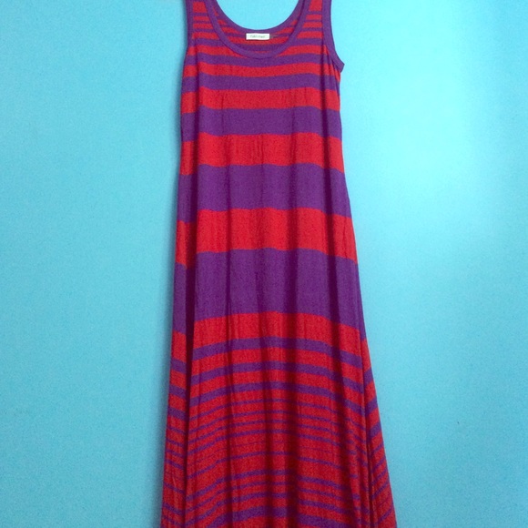 Calvin Klein striped maxi dress