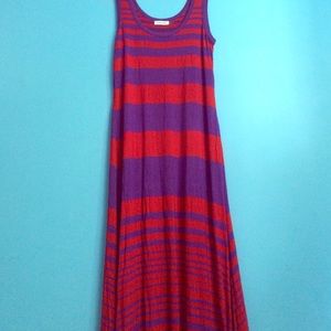 Calvin Klein striped maxi dress