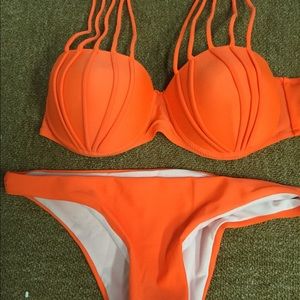 Orange bathing suit