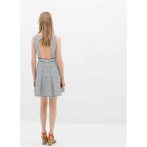 Zara Backless Striped Dress - Picture 3 of 3