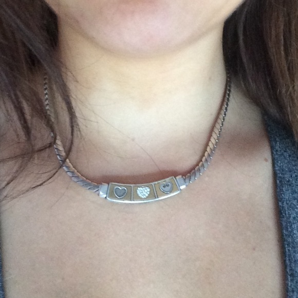 Brighton women's heart necklace w rhinestones