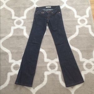 Dark wash bootcut jeans