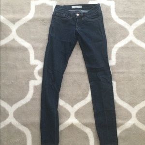 Dark wash skinny jeans