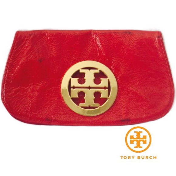 Tory Burch Clutches & Wallets - 🔴SOLD🔴Tory Burch Amanda Red pattern leather Reva