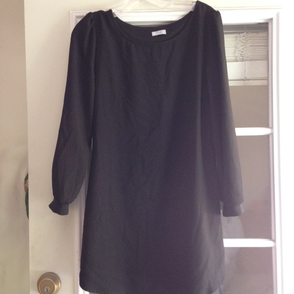 Black shift dress