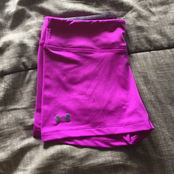 Purple Under Armour shorts