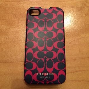 iPhone 4 navy/pink phone case