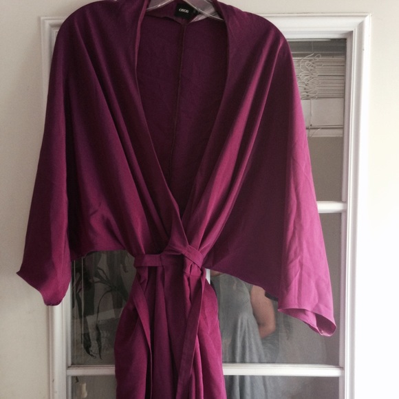 Magenta asos wrap dress