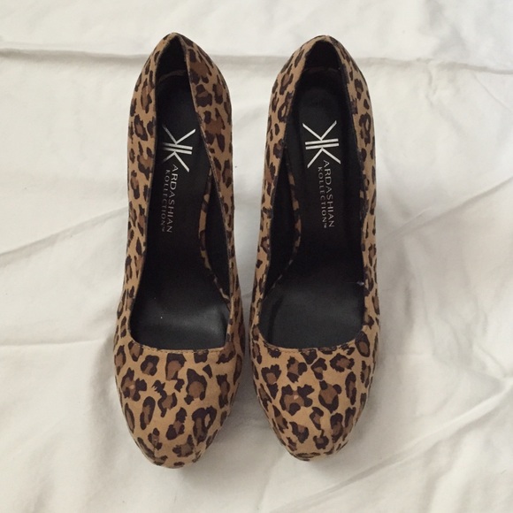 Kardashian Kollection Leopard Print Heels