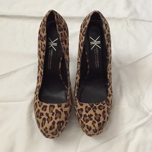 Kardashian Kollection Leopard Print Heels